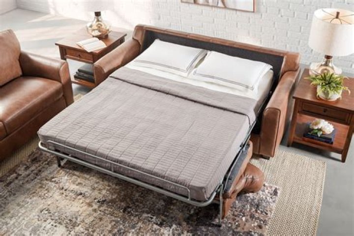 Belden Leather Queen Sleeper Sofa at GardnerWhite