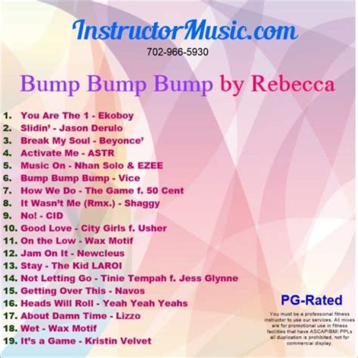 Bump Bump Bump by Rebecca Instructor Music Workout Music Exercise Music