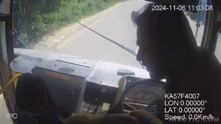 Bus driver dies at the wheel after crash into house