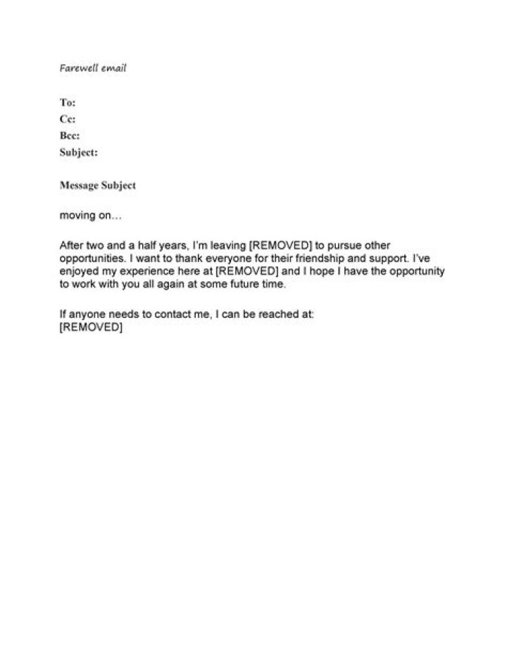 Goodbye Email to CoWorkers Examples and Writing Tips