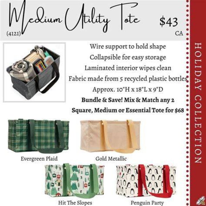 Medium Utility Totes & Medium Utility Tote Inserts Are Back!, December