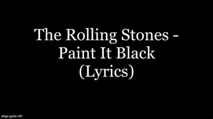 Rolling Stones Paint It Black lyrics HD YouTube