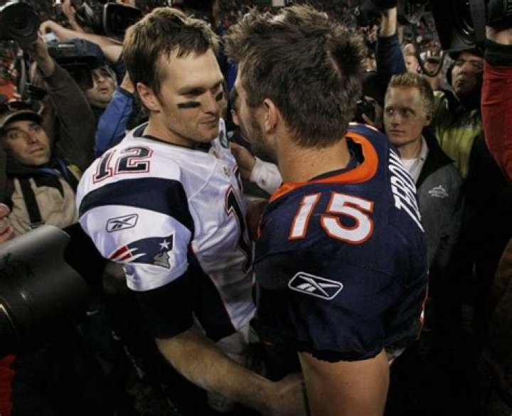 Tim Tebow & Tom Brady at the Patriots training camp timtebow patriots