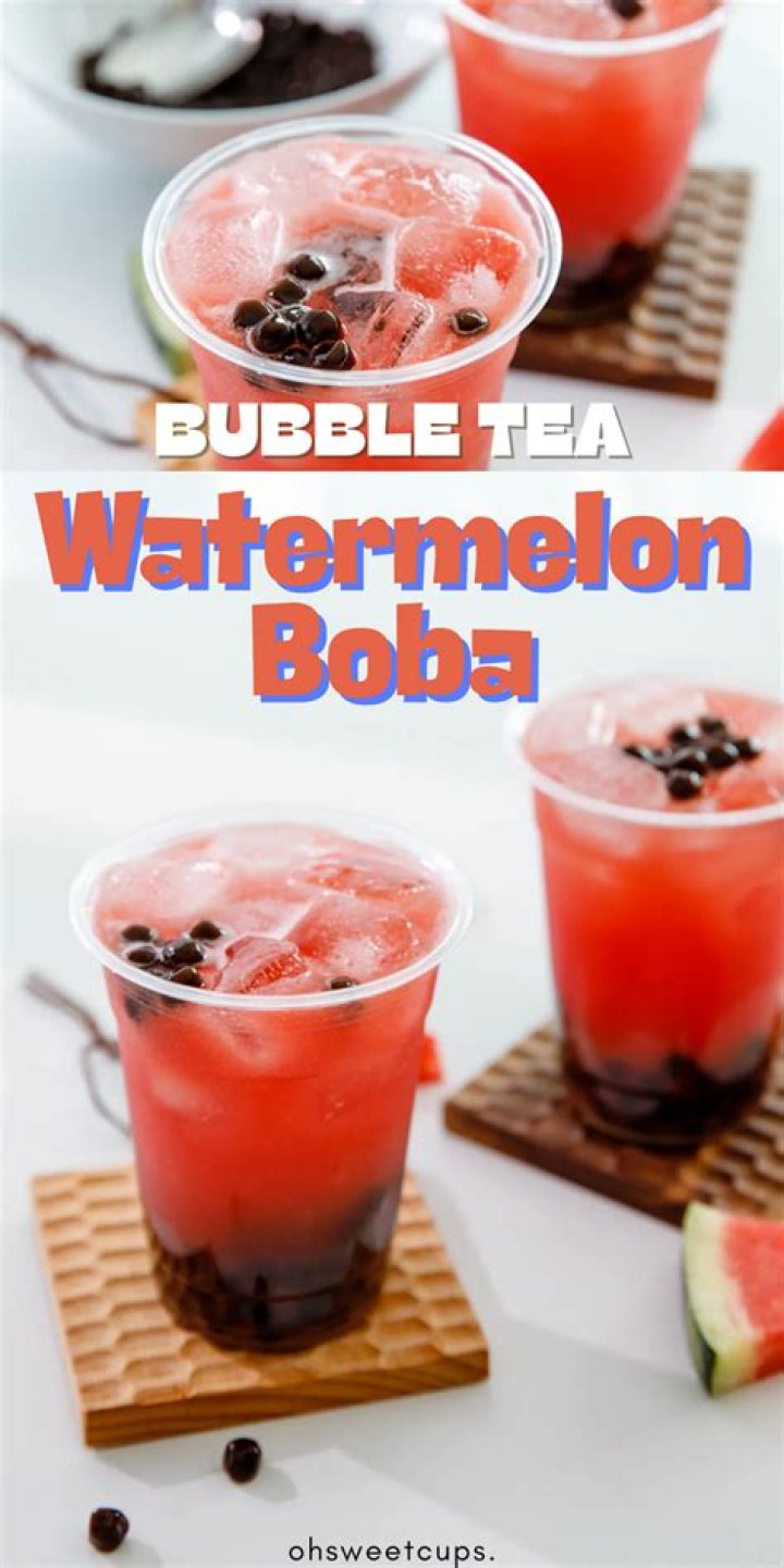 Watermelon Smoothies with Boba &mdash; My Healthy Dish Recipe Watermelon